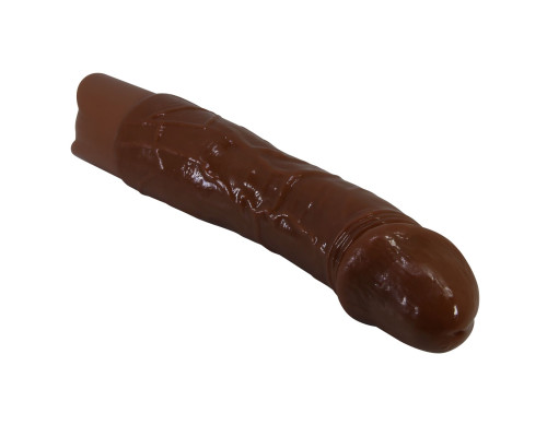 Коричневый реалистичный вибратор Jermaine - 19,5 см.