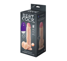 Телесный вибромассажёр-реалистик BEST COCK 8  - 22 см.