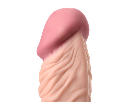 Телесный реалистичный мультискоростной вибратор - 22,5 см.