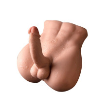 Телесный мужской торс с вибрацией и возвратно-поступательными движениями Bartlett