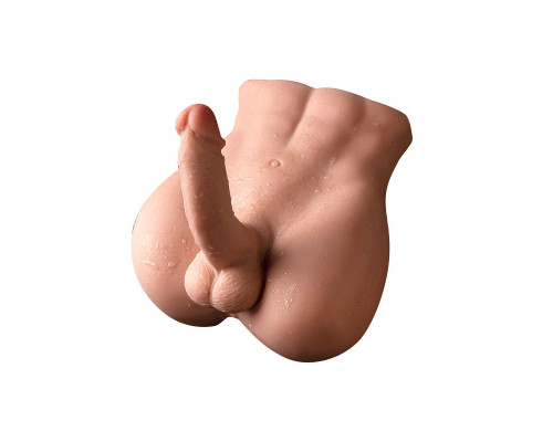 Телесный мужской торс с вибрацией и возвратно-поступательными движениями Bartlett