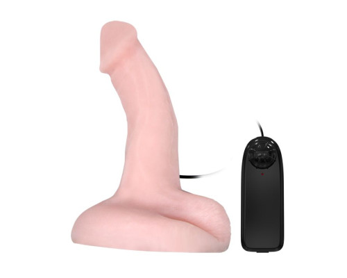 Вибромассажер-реалистик на плоской подошве - 20,5 см.