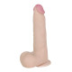 Телесный перезаряжаемый вибратор-реалистик из неоскин - 22 см.