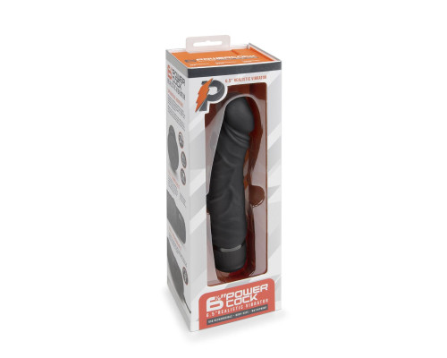 Черный вибратор-реалистик 6.5  Girthy Realistic Vibrator - 19 см.