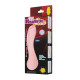 Водонепроницаемый вибратор с мошонкой и розовой головкой - 24,3 см.