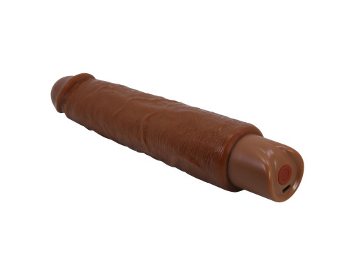 Коричневый реалистичный вибратор Soren - 25,2 см.