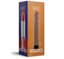 Реалистичный мультискоростной вибратор без мошонки Mad Rocket - 23 см.