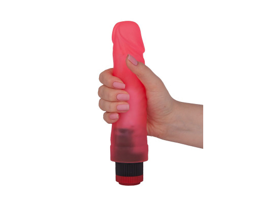 Гелевый вибромассажёр в форме фаллоса - 17,5 см.