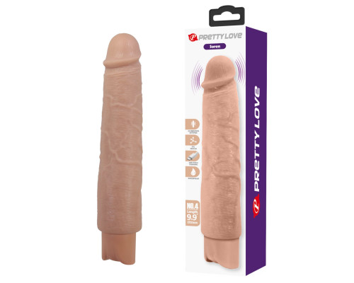 Телесный реалистичный вибратор Soren - 25,2 см.