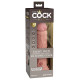 Телесный вибратор-реалистик 8  Vibrating Silicone Dual Density Cock - 22 см.