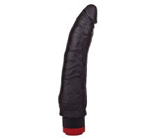 Чёрный вибратор-реалистик без мошонки - 17,5 см.
