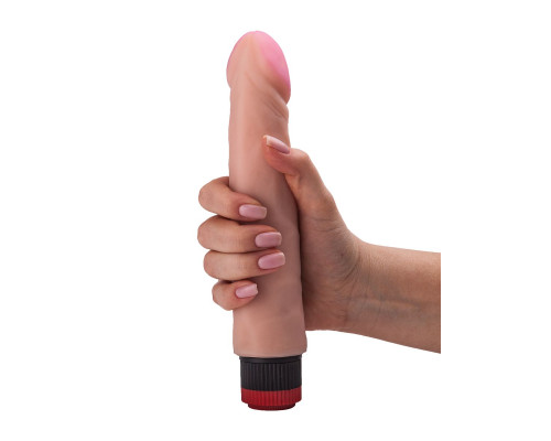 Реалистик-вибромассажер телесного цвета - 22,7 см.