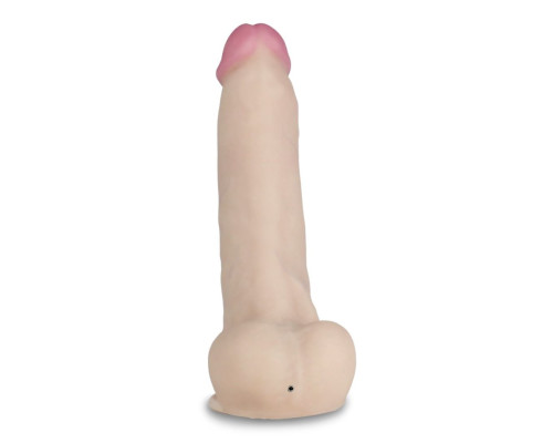 Телесный перезаряжаемый вибратор-реалистик из неоскин - 22,5 см.