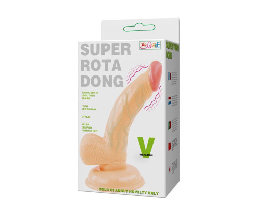 Вибромассажер-реалистик на присоске - 15,5 см.