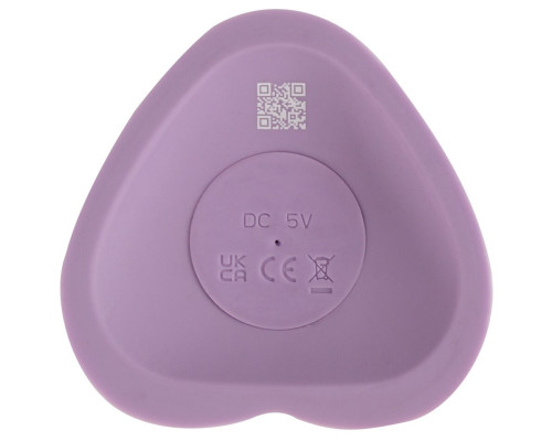 Сиреневый вибростимулятор на присоске Heart Guy - 19,5 см.