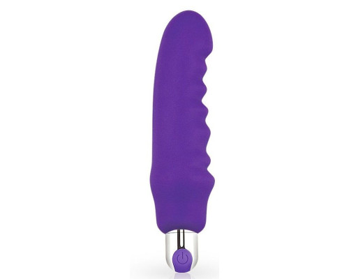 Фиолетовый вибратор Rechargeable IJOY Silicone Waver - 16,5 см.