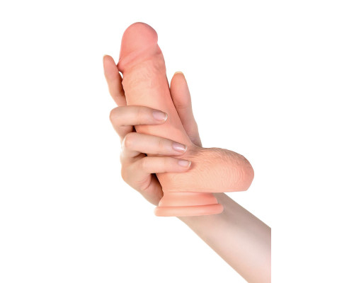 Телесный реалистичный вибратор Elite Vibro - 18,5 см.