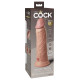 Телесный вибратор-реалистик 8  Vibrating Silicone Dual Density Cock - 22 см.