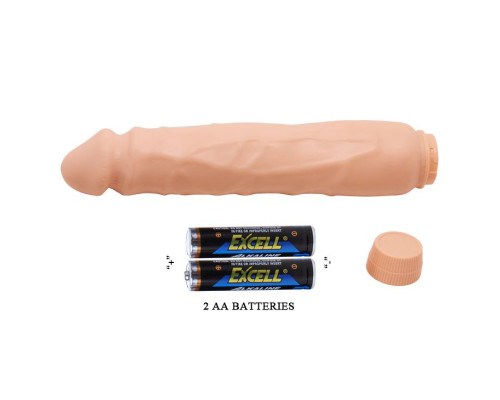 Телесный вибратор-реалистик Barbara - 25,5 см.