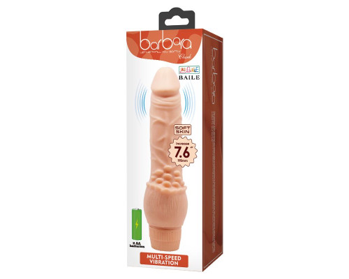 Телесный вибратор-реалистик Clark - 19,5 см.