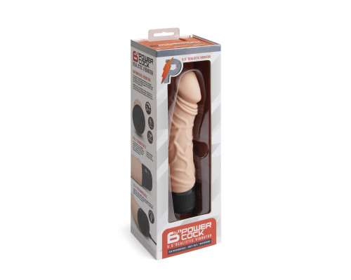 Телесный вибратор-реалистик 6.5  Girthy Realistic Vibrator - 19 см.