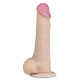 Телесный перезаряжаемый вибратор-реалистик из неоскин - 21,5 см.