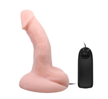 Вибромассажер-реалистик на плоской подошве - 20,5 см.