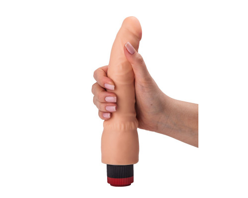 Гелевый вибратор без мошонки - 19,3 см.