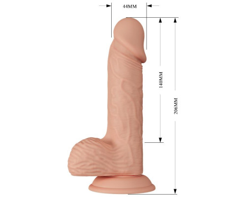 Телесный вибратор-реалистик Catoblepas - 20,6 см.