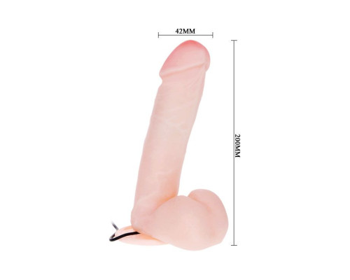 Вибратор на присоске с выносным пультом Dong - 20 см.