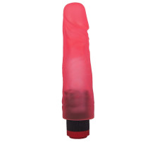 Гелевый вибромассажёр в форме фаллоса - 17,5 см.