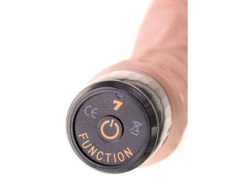 Телесный реалистичный мультискоростной вибратор A-Toys - 20,2 см.