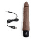 Коричневый вибромассажер 7  Realistic Vibrator - 20 см.