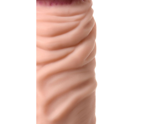 Телесный реалистичный мультискоростной вибратор - 22,5 см.