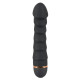 Чёрный вибратор с ребрами Bendy Ripple - 16,5 см.