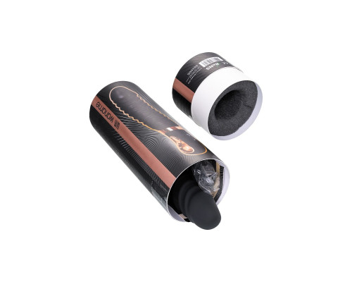 Черный вибратор Waname D-Splash Hurricane с ребрышками - 22,5 см.