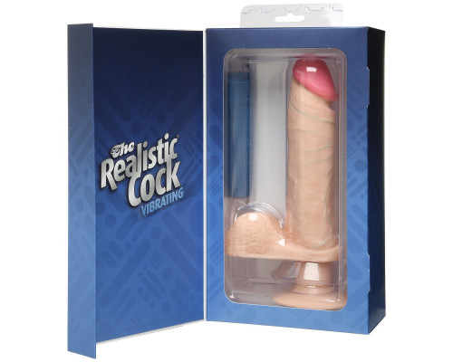 Вибромассажер реалистичной формы The Realistic Cock Vibrating 8” - 23,6 см.