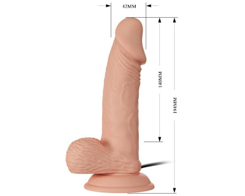 Телесный вибратор-реалистик Zebulon - 19,4 см.