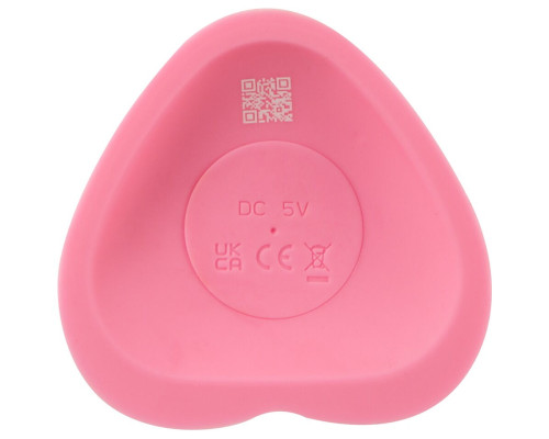 Розовый вибростимулятор на присоске Heart Guy - 19 см.