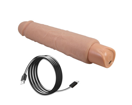 Телесный реалистичный вибратор Soren - 25,2 см.