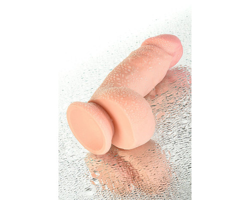 Телесный реалистичный вибратор Elite Vibro - 18,5 см.