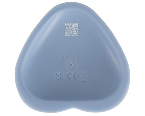 Голубой вибростимулятор на присоске Heart Guy - 17 см.