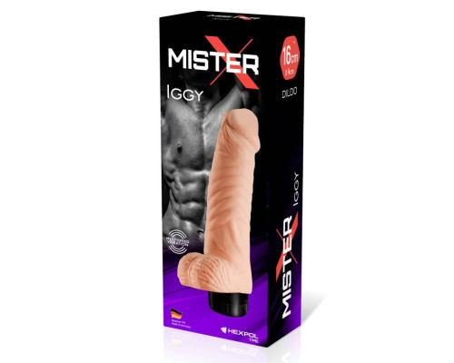 Телесный многоскоростной вибратор Iggy - 16 см.