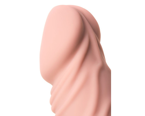 Реалистичный телесный вибратор A-Toys - 19,3 см.