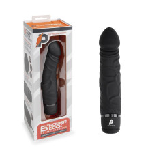 Черный вибратор-реалистик 6.5  Girthy Realistic Vibrator - 19 см.