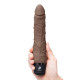 Коричневый вибромассажер 7  Realistic Vibrator - 20 см.