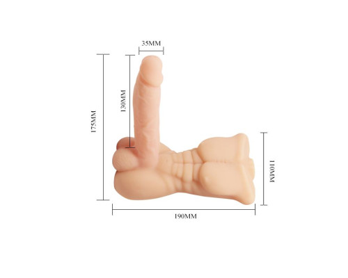 Мега вибратор Temptation Bigger Man с мужским торсом в качестве основания