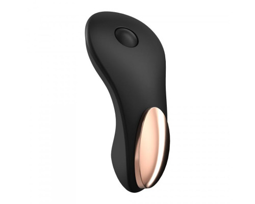 Чёрный вибромассажер в трусики Little Secret