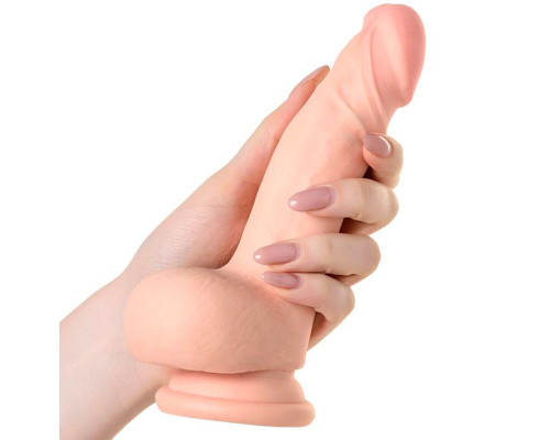 Реалистичный перезаряжаемый вибратор REALSTICK ELITE VIBRO с пультом ДУ - 18,5 см.