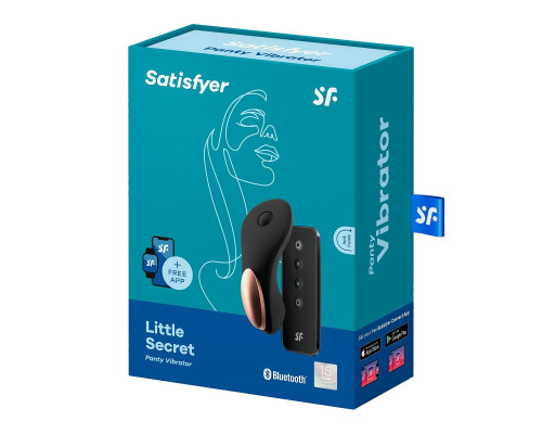 Чёрный вибромассажер в трусики Little Secret